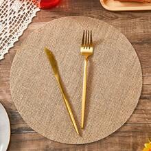 10/12/24/30 Stück runde Leinen-/Juteuntersetzer, Topflappen, hitzebeständige Tischsets für Küche und Esszimmer, Hochzeitsdekoration, Heimdekoration, geeignet für Hochzeit, Geburtstag, Familientreffen, Restaurantdekoration, grobe Leinenuntersetzer im Herbststil, verhindern Verschütten oder Kratzer auf der Tischoberfläche, können für Basteln und Dekorationen verwendet werden