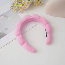 1 pieza Diadema de terciopelo azul para mujer, accesorios para el cabello minimalistas de corona alta para lavarse la cara, envoltorio de ducha lindo