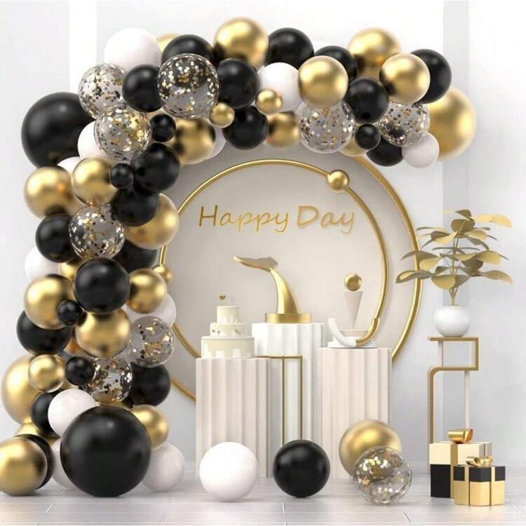 Decorative Balloons - Vàng đen - Xem 2