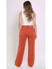 BNB Women's Wide Leg Jeans, High Waist, Elegant Outfits, Premium Twill - 橘色 - 查看 5