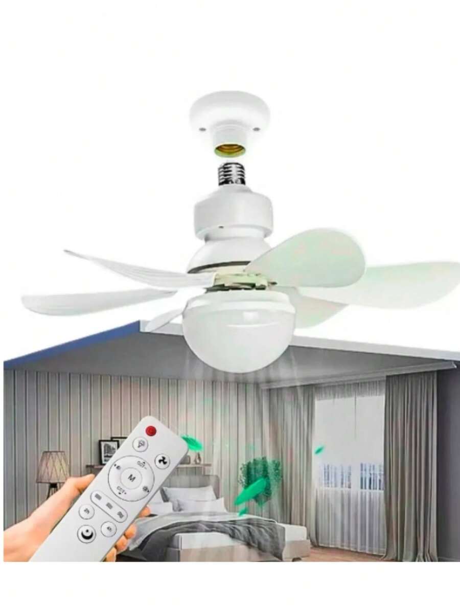 Ventilador de Teto com Lâmpada LED 60W, Super Silencioso, 6 Hélices, Bivolt - Branco - Visão 1
