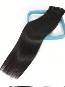 Eulisi 夹式接发真人发，60% 女士夹式接发，天然真人发，18 英寸 135 克 8 件，1 根墨黑色直发。真人发辫，适用于波西米亚风辫子，深水波浪，散装真人发 110 克，14-30 英寸卷发，适用于波西米亚风辫子接发，无纬 12A 湿发和波浪发，2 捆/包，自然色，P4/27#，99J#，27#，4#， - 黑色 - 查看 19