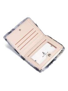 BATSIOE Dreamy Tie-Dye Plush Women's Wallet Fresh Gradient Soft Texture Card Holder Zipper Coin Purse Wallet Cute Student Bag Suitable For Daily Commute For Men Wallet Mini Wallet Small Wallet For Women Wallet