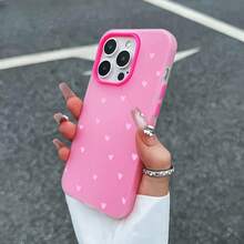 Small Fresh Pink Heart-Shaped Candy Phone Case With Large Holes And Two-In-One Jelly Case, Compatible With IPhone 17 16 15 14 13 ProMAX Stylish 17Air Soft-Edge Back Cover Protective Cover - 黃色 - 查看 3
