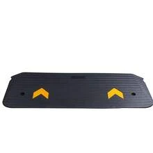 Upgraded Rubber Threshold Ramp, 1.5 Inch Height Wheelchair Ramp Doorway, Natural Curb Ramp With 33069 Lbs Rated Load Capacity, Non-Slip Textured Surface Rubber Curb Ramp For Wheelchair And Scooter, Black - 1.5英寸 - 查看 10