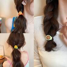 6pcs Simulated Fruit Elastic Headband, Hair Accessories Suitable For Daily Wear And Party Decoration ,Ponytail Holders ,Hair Elastics ,Hair Rubber Bands ,Scrunchies ,Hair Rope ,Elastic Hair Tie