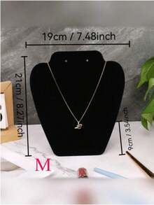 1 件米色平绒人体模型首饰架，适用于项链和配饰、珍珠项链展示架、珠宝展示道具，适用于橱窗商店、现场直播和市场摊位等。情人节阳光旅行酷炫返校 - 米色 - 查看 9