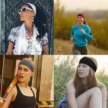 Lot de 20 bandeaux élastiques multicolores absorbant la transpiration pour femme, accessoires pour cheveux, yoga, course à pied, antidérapants, style aléatoire - Bandeaux de sport à la mode, idéal pour le sport et le fitness