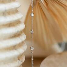 Elegant Minimalist Crystal Beaded Chain Bracelet With Copper Accents - Versatile Everyday & Gift Jewelry For Women, Autumn Style, Perfect For Casual Attire Or Special Occasions, Casual Jewelry|Minimalist Style|Copper Beads Finger Ring Bracelet Halloween Jewelry Sets For Women - 金-b - 查看 4