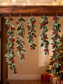 Guirlanda de Natal realista de pinheiro Norfolk de 190 cm (75 polegadas) - Guirlanda verde artificial, adequada para decoração interna e externa, perfeita para varanda, parede, janela e sacada, decoração natalina para casa, guirlanda para sacada - design de pinheiro - textura realista, guirlanda para sacada, decoração de Natal, decoração de Natal com planta artificial para decoração de ambientes. - Multicolorido - Ver 6