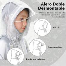 Impermeable para Lluvia,Impermeable para Lluvia Ciclismo de Reutilizable,Kit de Poncho para Lluvia de niño con Botas para Lluvia,para Exteriores,Ciclismo,Excursionismo y Uso Diario - blanco - Ver 5