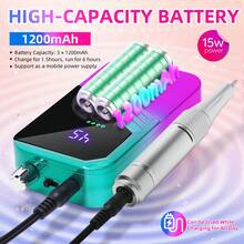 45000RPM Electric Nail Drill Machine With LCD Display Rechargeable Nail Sander For Gel Nails Polishing For Home Manicure Salon