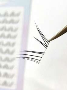 80pcs Arctic Star Under Lash Clear Stem B Curl False Eyelashes, Natural Look Sunflower Lashes For Beginnerslash Clusters,Eyelash Clusters,Individual Eyelashes,Lashes,Fake Lashes - B - 查看 9