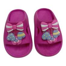 Chinelo Nuvem Laço Coração Menina Infantil Delicado - Pink - Visão 1