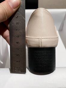 Mengshangli Zapatos oxford de tacón cuadrado y grueso con cierre deslizante, zapatos de trabajo versátiles para mujeres