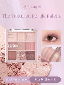 Paleta de sombras Dasique com 9 cores, maquiagem duradoura, alta pigmentação, formatura, aniversário, fácil de usar, suave e fácil de espalhar, fórmula vegana sem crueldade, essencial para o feriado, Rose Girl, a melhor cor, charme, presentes de Natal para mulheres, maquiagem de marca de moda feminina chique, volta às aulas