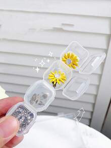 56格/4格珠宝盒，便携式可拆卸收纳盒，DIY收纳盒，带盖桌面收纳盒，药丸/药品收纳盒，透明塑料收纳盒，适用于戒指、耳环、项链、美甲饰品、电子元件，多功能收纳盒