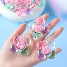 100 粒五合一洗衣粉、液体胶囊 - 持久留香、抗菌、除尘螨、去污、衣物柔顺剂、洗衣液 - 彩色 - 查看 4