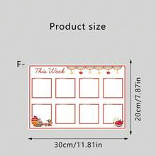 1 pieza Calendario magnético para refrigerador, Plan semanal, Hoja de registro del plan mensual, Succión magnética en el refrigerador, Conveniente para mensajes diarios, Se puede usar como memo diario
