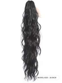 Extensión de cola de caballo de 26 pulgadas de largo de fibra sintética resistente al calor, adecuada para que las mujeres la usen en fiestas y uso diario.