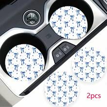 2 pezzi Sottobicchieri portabicchieri per auto, antiscivolo e antiurto, accessori universali alla moda per interni auto, regalo per feste