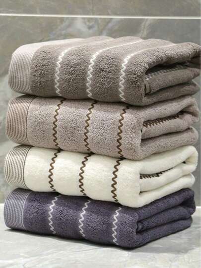 1/3/6/8 Pcs Absorbent & Quick Dry Towels, Minimalist Gradient Pattern, 13.38" X 29.52", Suitable For Bathroom, Hotel, Gym, Travel, Kitchen, Salon, Spa, Unisex Home Bathroom Decor Fall Decor Back To School For Beauty Salon Home Bathroom