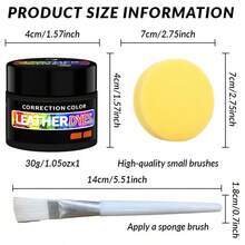 Kem phục hồi da ghế ô tô màu nâu đỏ 30g, chỉ cần một lần lau, lên màu nhanh, kèm theo mút và cọ - Công thức dành cho giày dép, lựa chọn mùa xuân hè, quà tặng cho phù dâu, trang trí phòng ngủ, bãi biển, du lịch, dành cho nam, dành cho nữ, kỳ nghỉ. - Nâu đỏ - Xem 5