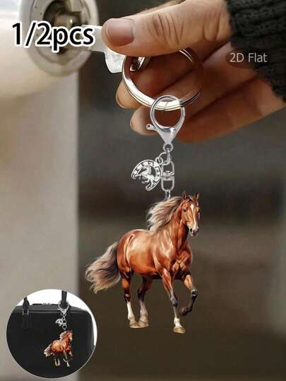 قلادة حصان ساحرة، سلسلة مفاتيح أكريليك - الهدية المثالية لعشاق الخيول - قلادة الحقيبة الظهرية، اكسسوارات الحقيبة، 2 بعدي - اكسسوارات متعددة الوظائف لاستخدام يومي لمفاتيح السيارة، قلادة سيارة أكريليك ديكورية، سلسلة مفاتيح عائلية بشكل حصان كرتوني، قلادة بمشبك سرطان، نمط حصان جميل، قلادة سماعة الأذن، قلادة غطاء الهاتف المحمول - مثالية لمفاتيح السيارة، ديكور السيارة الداخلي، مسابقات الفروسية، هواة الخيول - هدية عيد الميلاد