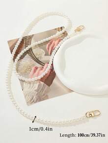 1pc Premium Elegant Pearl Shoulder Strap, Fashionable Versatile Detachable Chain, Multi-Functional Replacement Strap