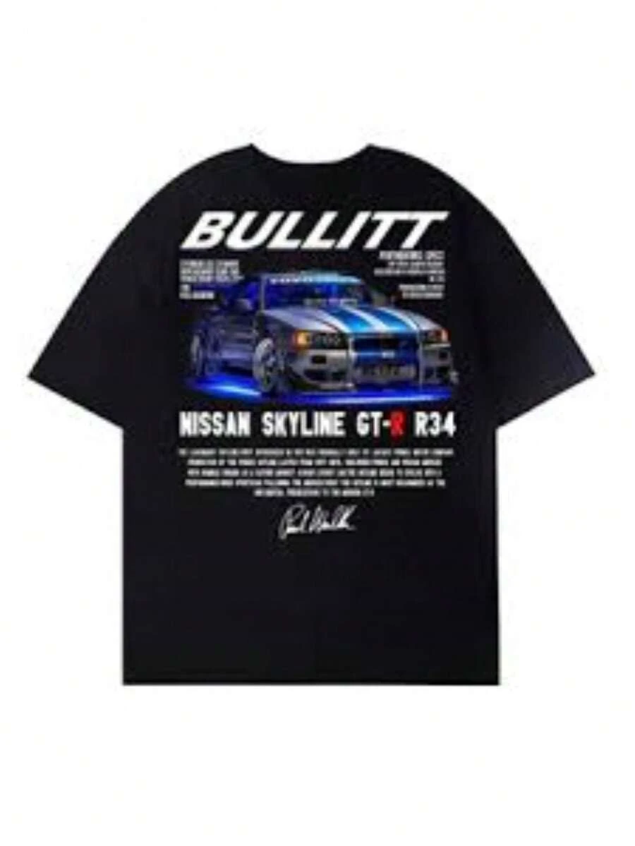 Summer T-Shirt Fa*St And Fu*Rious Shirt , Suki Shirt , Skyline GT-R34 Unisex Shirt Menswear Top - 黑色 - 查看 1