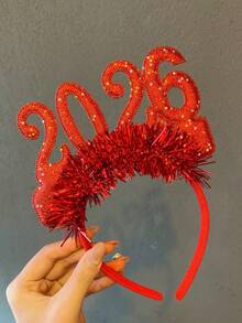 12个/4个/1个 2026新年流苏发箍，新年除夕派对，元旦庆祝活动发饰 - 彩色 - 查看 5