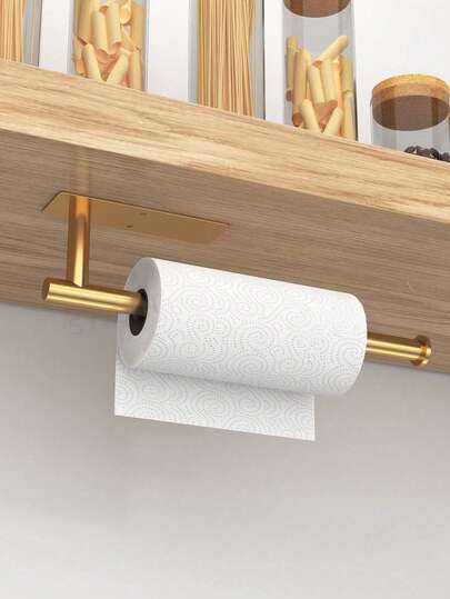 1 Peça Suporte de Papel Toalha de Cozinha, Suporte de Parede para Filme Plástico, Cabide Multiuso para Panos