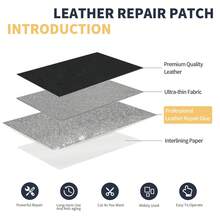 1 件装皮革修补胶带、皮革修补补丁、皮革修补套装、自粘皮革修补胶带，适用于沙发、汽车座椅、电脑椅、家具、手提包、驾驶座、汽车船用座椅、沙发椅、鞋、手提包、夹克、急救补丁、撕裂修复套装、乙烯基椅子
