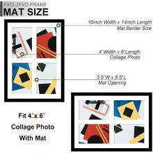 4x6 Picture Frame Collage Display 4 4x6 Picture Collage Or 10x14 Photo Only Without Mat Light Weight And High Transparent Frame For Wall 1 Pack/Black/4Openings - 黑色 - 查看 4