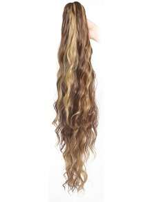 Extensión de cola de caballo de 26 pulgadas de largo de fibra sintética resistente al calor, adecuada para que las mujeres la usen en fiestas y uso diario.