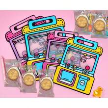 Set de 10 pungi cadou portabile pentru gustări, pungă de bomboane în formă de rucsac cu imprimeu de desene animate și fereastră transparentă, ideală pentru cadouri de petrecere și ambalaje pentru ocazii speciale, cum ar fi Paște, Ziua Îndrăgostiților, nunți și zile de naștere