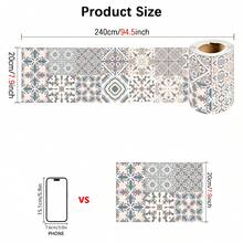 1PC Self-Adhesive Wall Sticker, Bohemian Floral Pattern Peel And Stick Wallpaper, Suitable For Kitchen, Living Room, Bathroom, Bedroom, Home Decor, Wall Decor, Waistline, Skirting, Border Decor - Multicolor - View 14