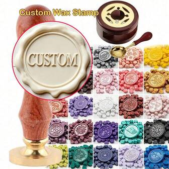 Custom Logo Wax Seal Stamp Kit For Wedding Invitation Wax Seal Stamp, Custom Wax Stamp, Custom Wax Seal Stamp Kit For Gift
