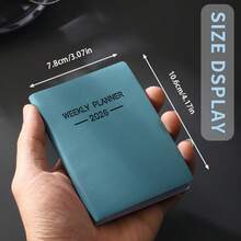 1 PC 2026 Morandi A7 Mini Agenda Engleză – 128 Pagini (64 Coli) Dimensiune Buzunar, Ușor de Transportat pentru Luarea de Notițe Oriunde. Caiet de Planificare Zilnică Minimalist și Eficient, cu Estetică Elegantă pentru Muncă, Studiu și Gestionarea Timpului.