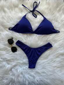 Delta Wing Bikini Set In Suplex Polyamide – Sexy, Comfortable And Stylish! Summer 2025 - Royal Blue - View 3