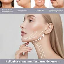 Faja Papada Facial Lifting - Correa Facial Reutilizable para Mujer con Efecto V-Lifting, Elástico y Ajustable para Eliminar Flacidez de Piel, Reafirmar y Anti-Arrugas (Gris) - gris - Ver 8