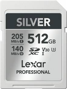 Thẻ SD Lexar, Thẻ nhớ máy ảnh, Thẻ lưu trữ máy ảnh DSLR 4K tốc độ cao, Dòng SilverPlus, BẠC 128GB, Tốc độ đọc 205MB/giây, Tốc độ ghi 140MB/giây, Thẻ SD - Bạc - Xem 17