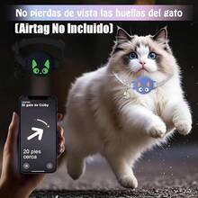 Genérico Airtag Collar para Gato, Collar Reflectante Airtag para Gatos, Collar de posicionamiento, Ultra elástico GPS para Gatos, Diseño Reflectante, Ligero y portátil (Rosa - S-Verde - Ver 7