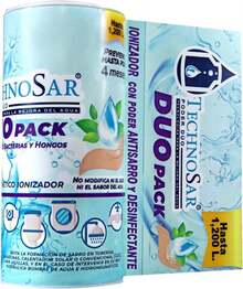 TechnoSar Sistema Dúo Antisarro y Desinfectante para Tinacos Cisternas o Cualquier Depósito de Agua Suavizador de Agua Capacidad de 450 a 1200 Litros No Necesita Instalación - melocotón blanco - Ver 1