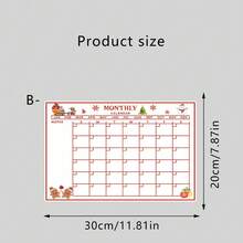 1 pieza Calendario magnético para refrigerador, Plan semanal, Hoja de registro del plan mensual, Succión magnética en el refrigerador, Conveniente para mensajes diarios, Se puede usar como memo diario