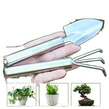 Mini Stainless Steel Soil Loosening Rake, Small Cultivator Tool For Garden, Balcony Potted Plants And Flower Planting