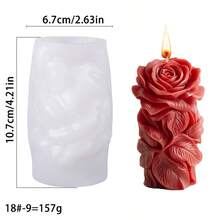 1 buc matriță din silicon cu flori de trandafir pentru lumânare parfumată DIY, piatră difuzoare de parfum, accesorii decorative pentru Ziua Îndrăgostiților