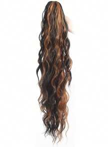 Extensión de cola de caballo de 26 pulgadas de largo de fibra sintética resistente al calor, adecuada para que las mujeres la usen en fiestas y uso diario.