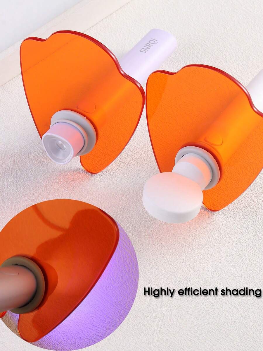 Anti-Blau UV-Filter Lichtplatte für Mini-Nagellampen, orangefarbener verstärkter Acrylschild für Handnagellampen, reduziert Blendung, Augenschutz für Salon & Zuhause Maniküre DIY Zubehör