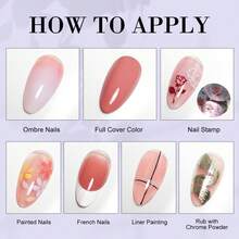 Bộ gel vẽ chuyển màu LIMEGIRL, 9 màu sơn móng tay gel ombre cho móng tay ombre, Bộ gel vẽ không cần rửa, làm móng kiểu Pháp, bộ sơn gel cho tiệm và làm móng tại nhà - Nhiều màu - Xem 3